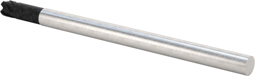 Karbür Yuvarlak Kenarlı Kare Uçlu Freze, 1/4" Çap, 0,062" Köşe Kesim Yarıçapı