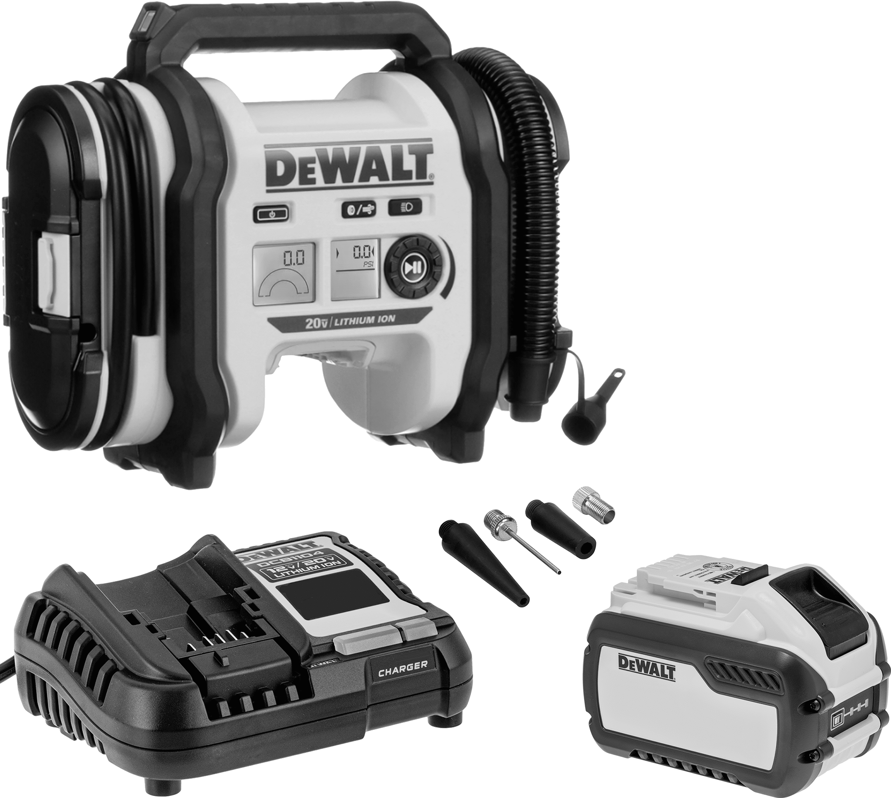 Pille Çalışan Hava Pompası, DeWalt Model Numarası Dcc020Ib, Pil ve Şarj Cihazı Dahil