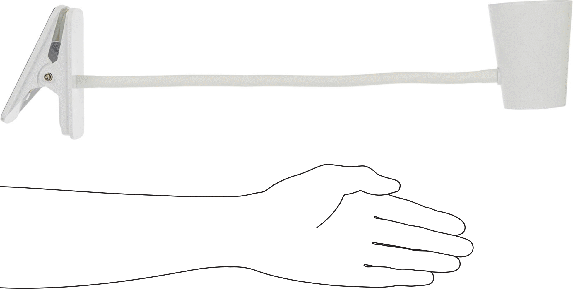 Masa Lambası, 20" Kol Uzanma Mesafesi, 550 Lumens, Beyaz