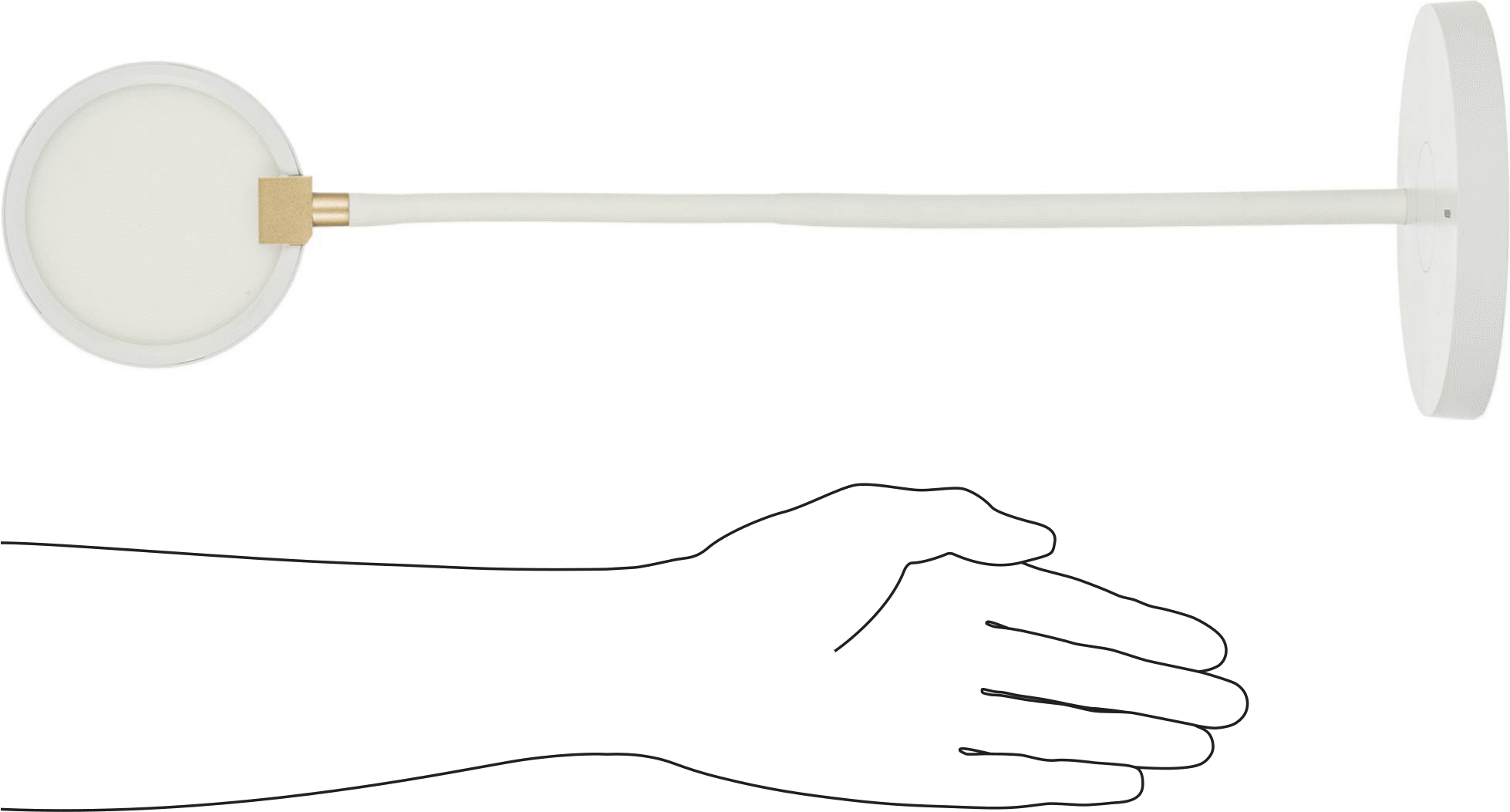 Masa Lambası, Kablosuz Şarj Pag'lı, 14" Kol Uzanma Mesafesi, 580 Lumens