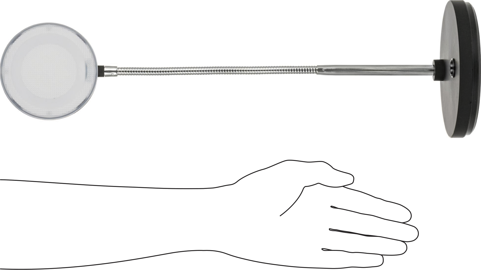 Masa Lambası, 12" Kol Uzanma Mesafesi, 500 Lumens, Siyah