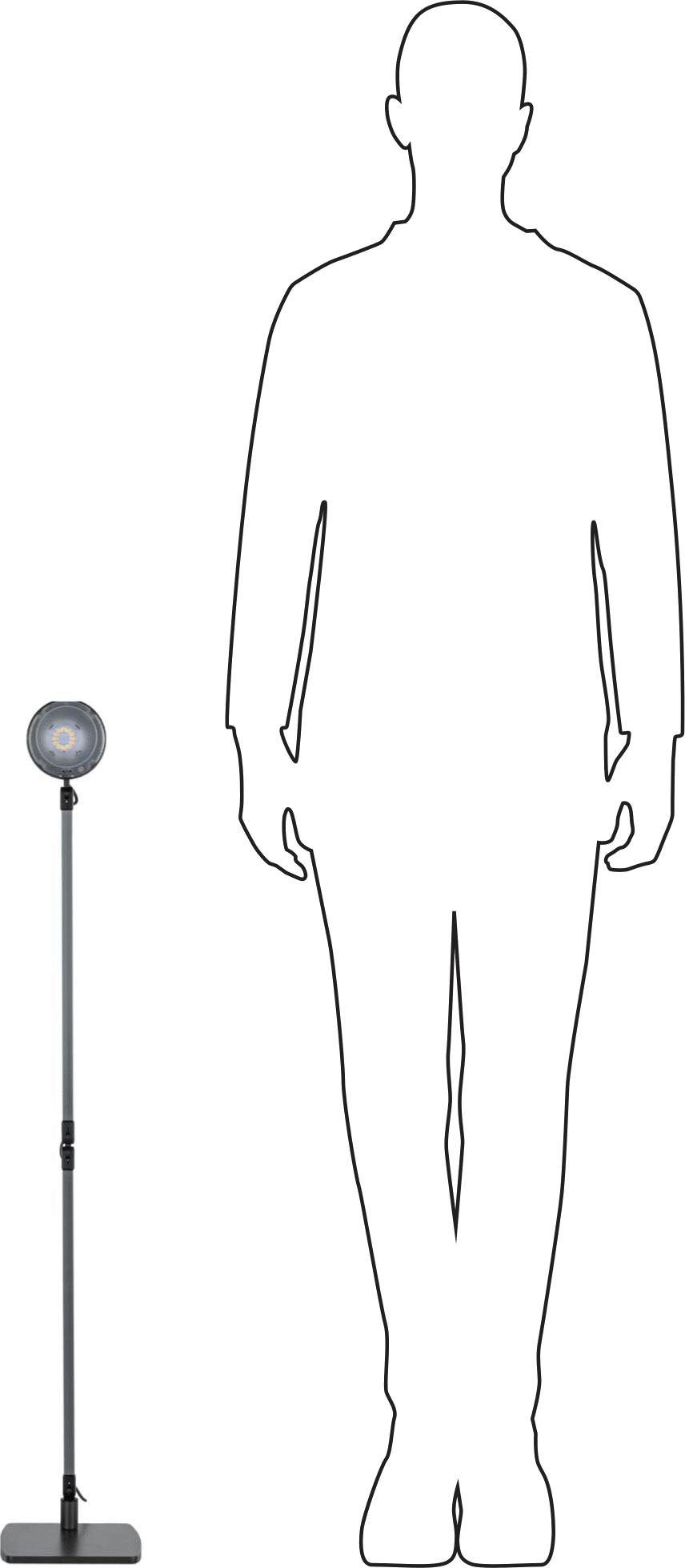 Masa Lambası, 33" Kol Uzanma Mesafesi, 260 Lumens, Gri