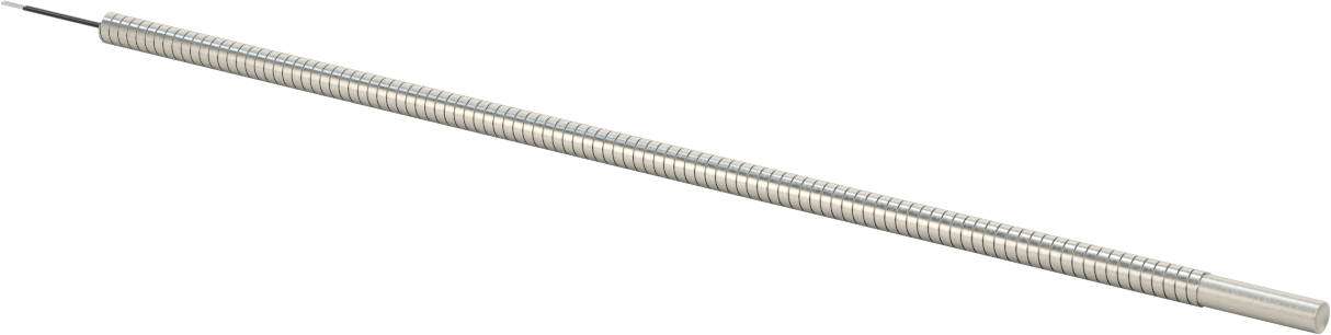 Zırhlı Tel Kaplamalı Ekleme Isıtıcısı, 1/4" Delik için, 240V AC, 1" Uzunlukta Isıtma Elemanı, 80W