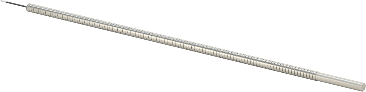 Zırhlı Tel Kaplamalı Ekleme Isıtıcısı, 1/4" Delik için, 240V AC, 1-1/2" Uzunlukta Isıtma Elemanı, 100W