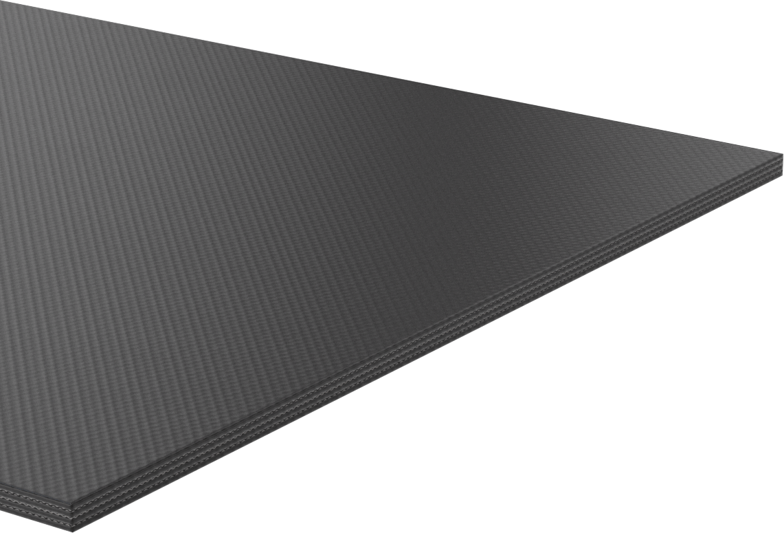 Yüksek Mukavemetli Kumaş Takviyeli EPDM Kauçuk Levha, Arka Yüzü Yapışkanlı, 12" x 24", 1/4" Kalınlık