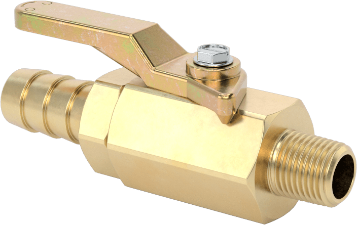 Dişli Bağlantı Parçalı Kompakt Açma/Kapama Valfi, Kol Kollu, 1/8 NPT Erkek x 3/8" Boru İç Çapı için Çivili