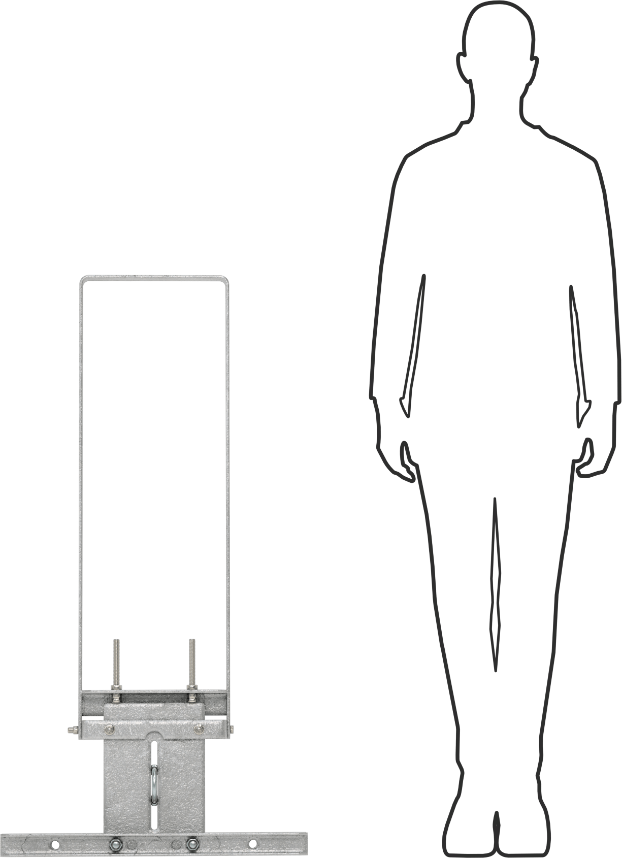 Güvenlik Kapısı, Galvanizli Çelik, 37“ ila 39-1/2” Açıklık için