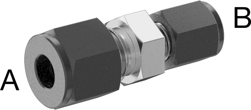 Paslanmaz Çelik Borular için Hassas Sıkıştırma Bağlantı Elemanı, 1/4“ x 1/8” Boru Dış Çapı için Düz Redüktör