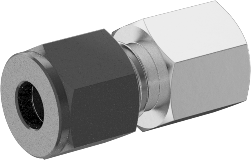 Paslanmaz Çelik Borular için Hassas Sıkıştırma Bağlantı Elemanı, 1/4" Boru Dış Çapı x 1/8 NPT Dişi için Düz Adaptör