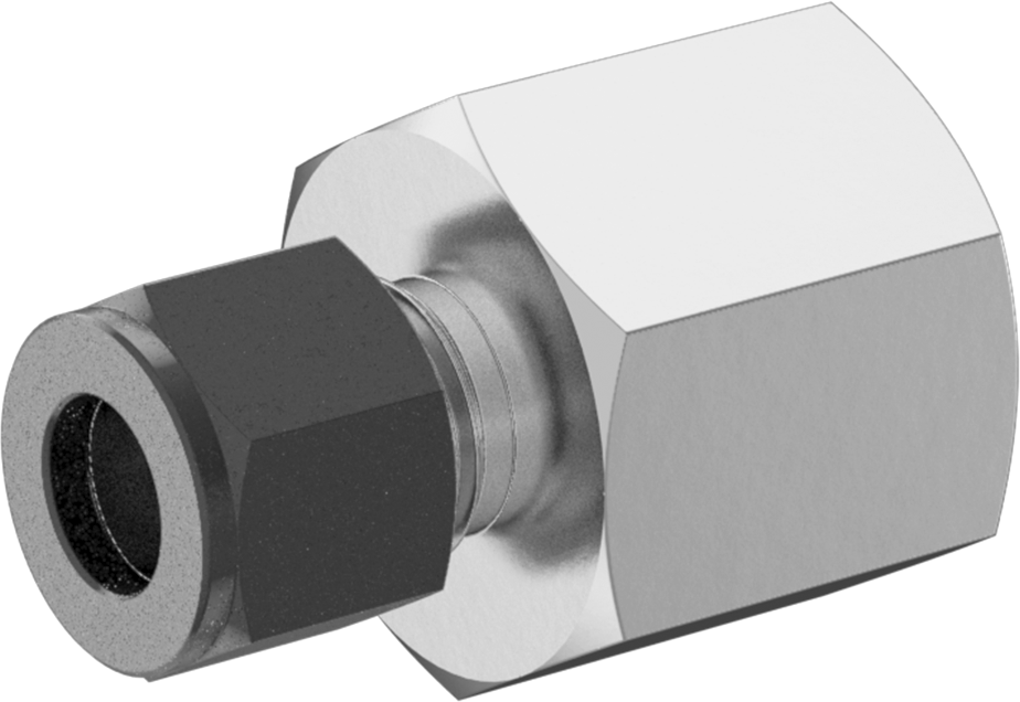 Paslanmaz Çelik Borular için Hassas Sıkıştırma Bağlantı Elemanı, 3/8" Boru Dış Çapı x 1/2 NPT Dişi için Düz Adaptör