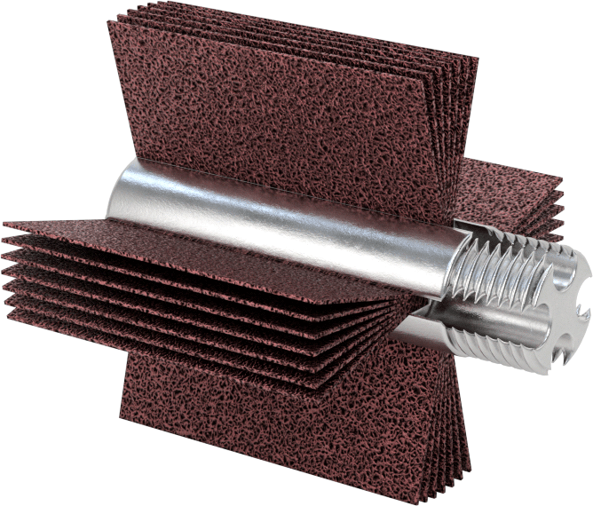 İç Zımparalama için Kanatlı Tekerlek, 1“ ila 1-1/2” İş Parçası İç Çapı için, 240 Kum