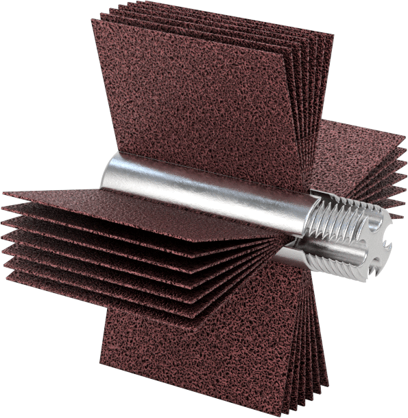 İç Zımparalama için Kanatlı Tekerlek, 1-1/2“ ila 2” İş Parçası İç Çapı için, 240 Kum