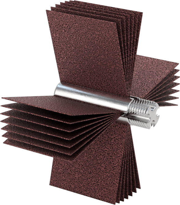İç Zımparalama için Kanatlı Tekerlek, 2-1/8“ ila 2-1/2” İş Parçası İç Çapı için, 240 Kum