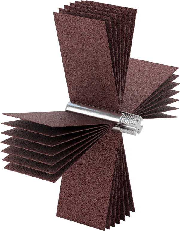 İç Zımparalama için Kanatlı Tekerlek, 3-1/8“-4” İş Parçası İç Çapı için, 4 Kanatlı Paketler, 240 Kum