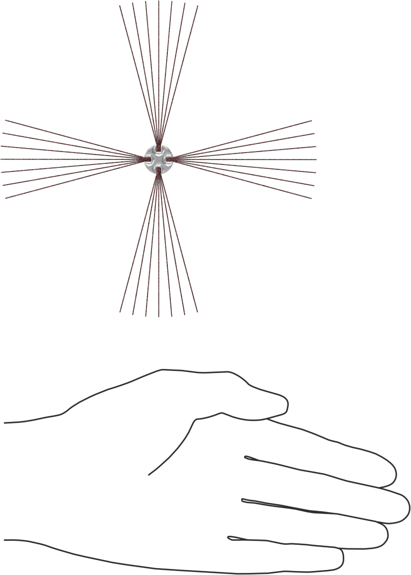 İç Zımparalama için Kanatlı Tekerlek, 3-1/8“-4” İş Parçası İç Çapı için, 4 Kanatlı Paketler, 240 Kum