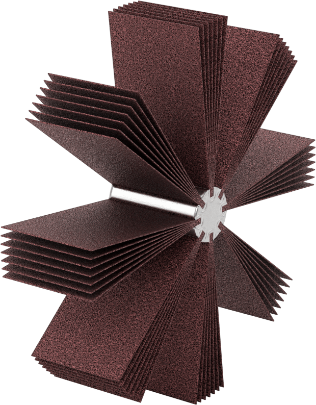 İç Zımparalama için Kanatlı Tekerlek, 4-1/4“ ila 5-1/4” İş Parçası İç Çapı için, 240 Kum