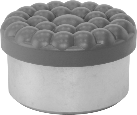 Yastıklı Katı Yüzeyli Tutucu, Durometre 80A, 3/4“ Çap x 1/2” Yükseklik