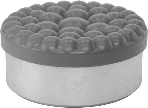 Yastıklı Katı Yüzeyli Tutucu, Durometre 80A, 1“ Çap x 1/2” Yükseklik