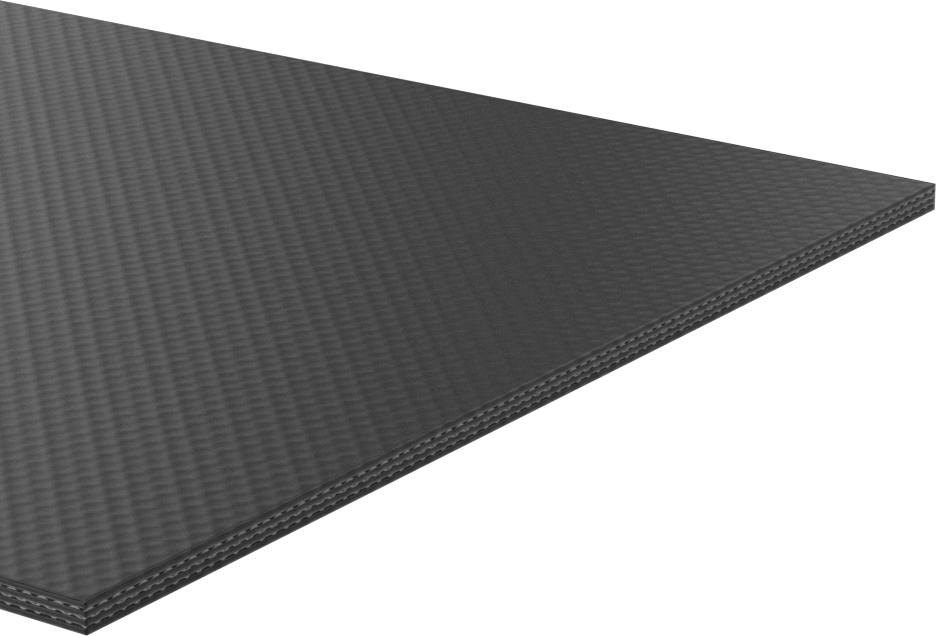 Yüksek Mukavemetli Kumaş Takviyeli EPDM Kauçuk Şerit, 2" x 36", 1/8" Kalınlık