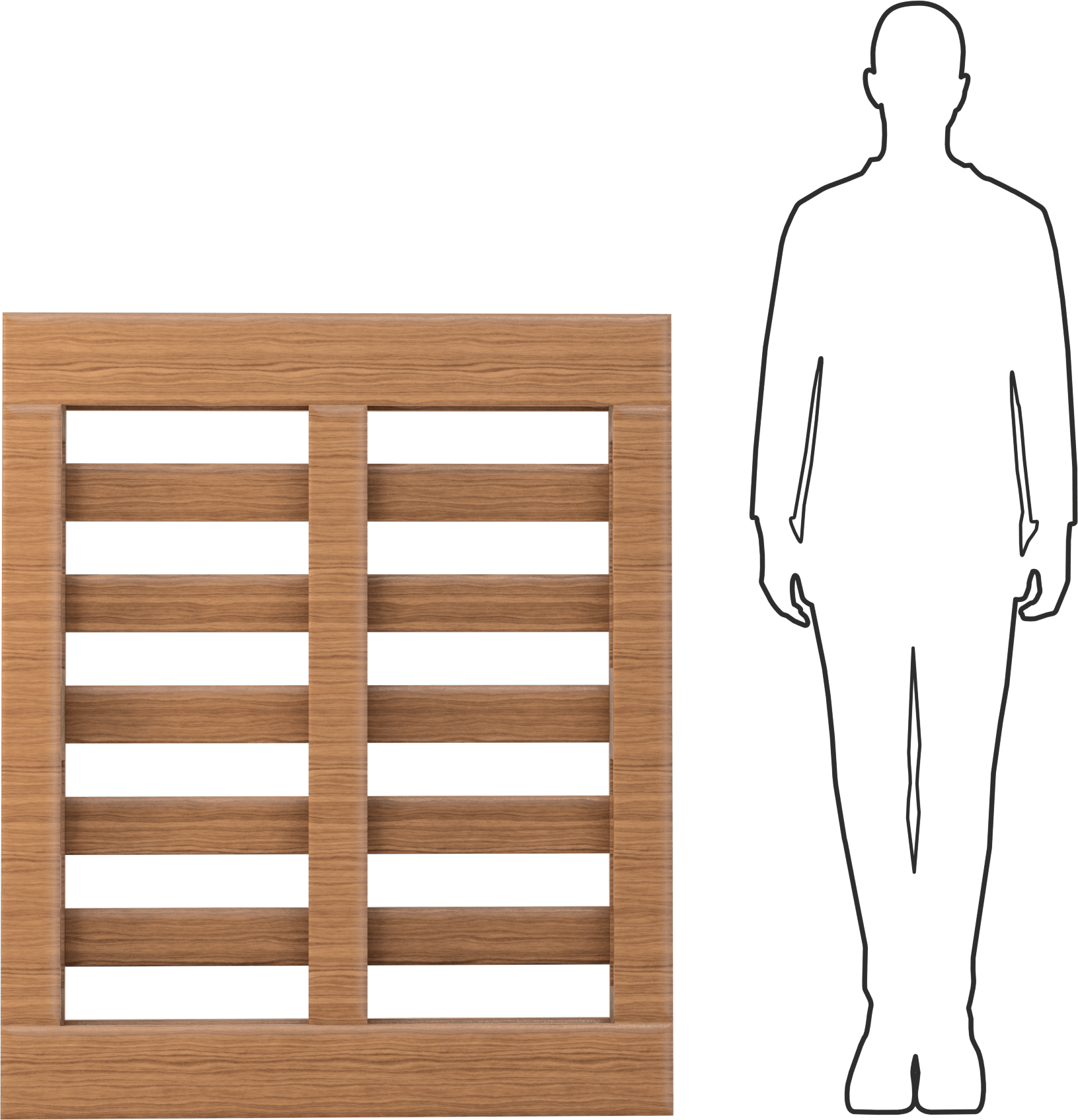 Ahşap Palet, 40“ Genişlik x 48” Derinlik x 5-1/2" Toplam Yükseklik
