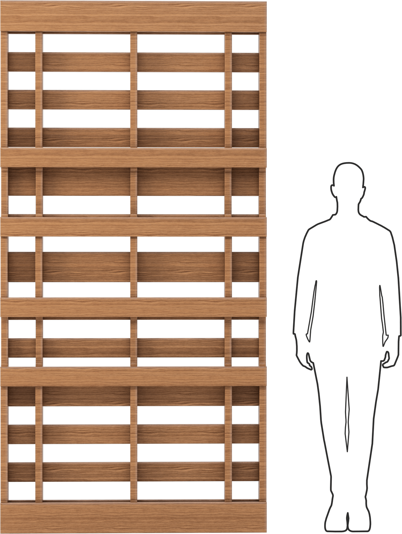 Ahşap Palet, 48“ Genişlik x 96” Derinlik x 5" Toplam Yükseklik