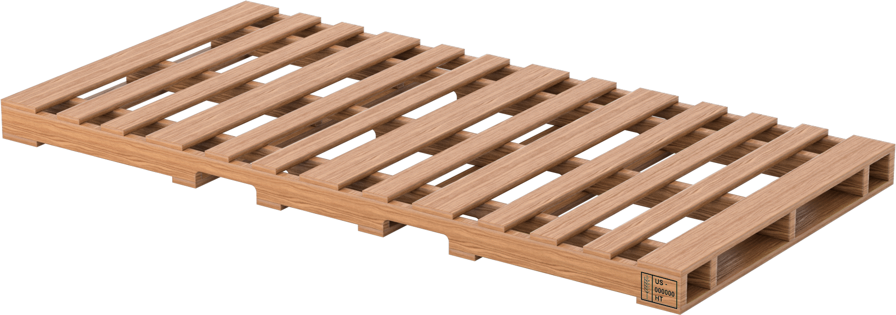 Ahşap Palet, 48“ Genişlik x 96” Derinlik x 5" Toplam Yükseklik