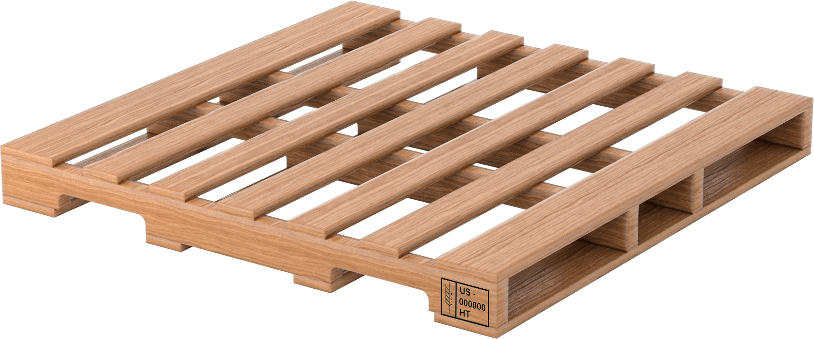 Ahşap Palet, 48“ Genişlik x 48” Derinlik x 5" Toplam Yükseklik