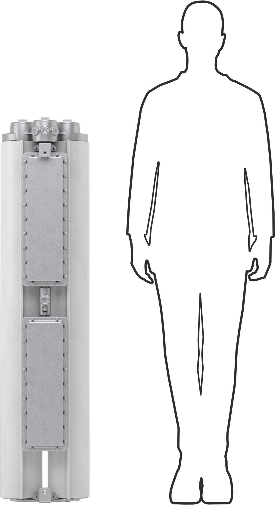 Patlamaya Dayanıklı Tavan Işığı, Yedek Pilli Dahili LED, 51-1/2" Toplam Uzunluk