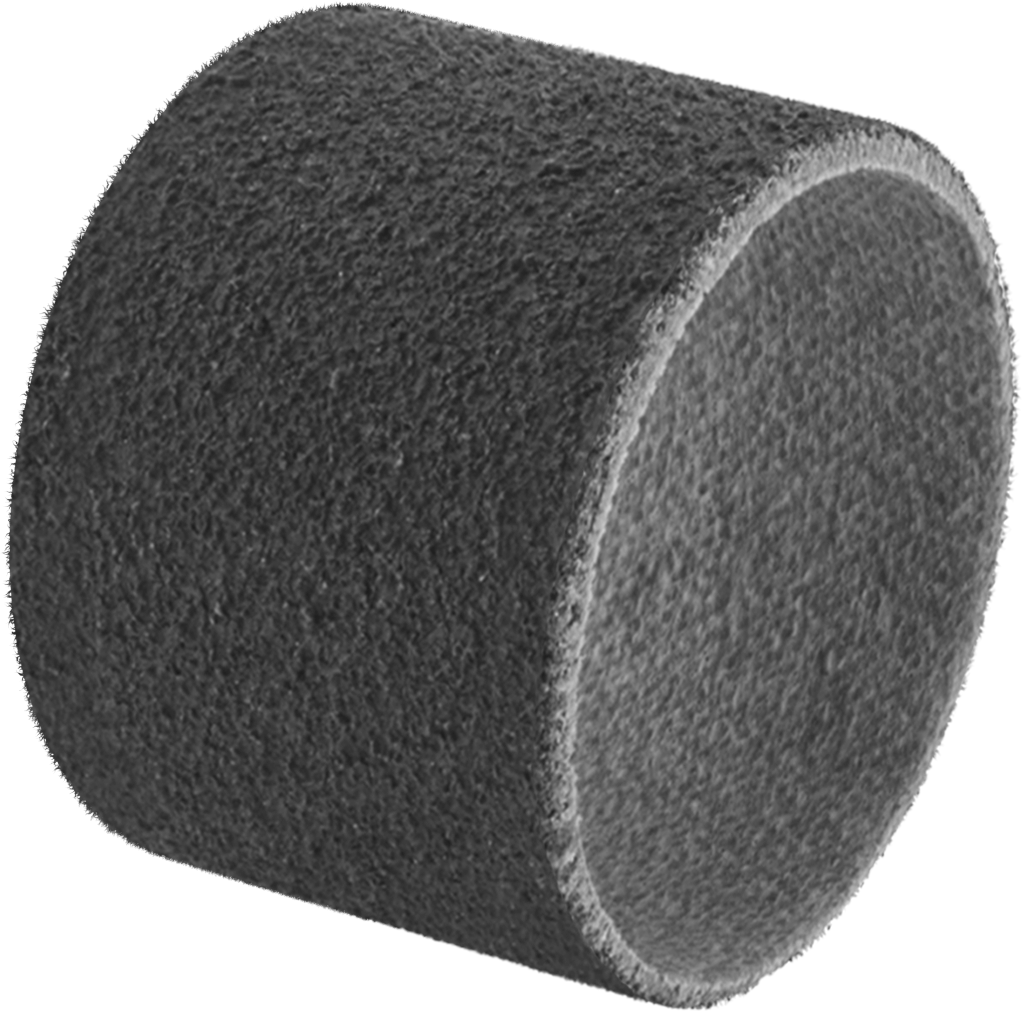 Paslanmaz Çelik ve Sert Metaller için Zımpara Manşonu, Pürüzsüz Yüzey için, 2" ID, 1-1/2" Uzunluk, 120 Kum