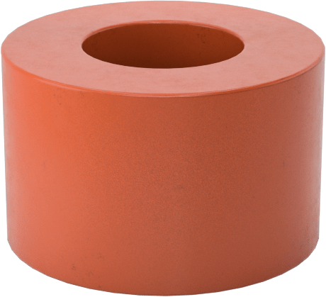 Güçlendirilmiş Silikon Dişsiz Delikli Tamponlar, 1/2" OD, 5/16" Yükseklik