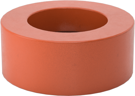 Güçlendirilmiş Silikon Dişsiz Delikli Tamponlar, 5/8" OD, 1/4" Yükseklik