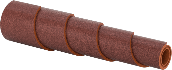 Paslanmaz Çelik ve Sert Metaller için Spiral Sarımlı Zımpara Rulosu, Pürüzsüz Yüzey için, 3/8" Çaplı Konik Rulo, 120 Kum