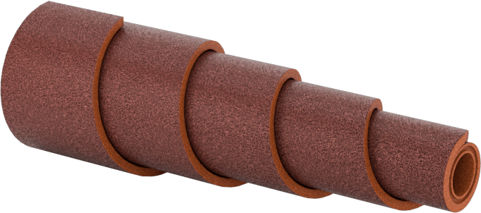 Paslanmaz Çelik ve Sert Metaller için Spiral Sarımlı Zımpara Rulosu, Pürüzsüz Yüzey için, 1/2" Çaplı Konik Rulo, 120 Kum