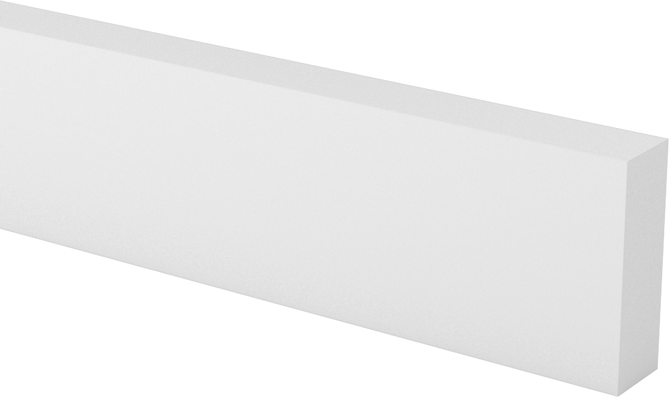 Yüksek Sıcaklık Kaygan UHMW Polietilen, FDA Uyumlu Çubuk, 1-1/2" Kalınlık, 1/2" Genişlik