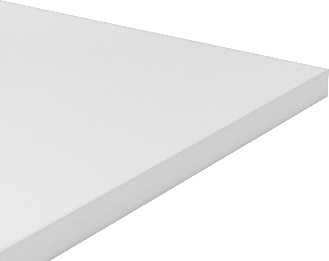 Yüksek Sıcaklık Kaygan UHMW Polietilen, Levha, 1" Kalınlık, 24" x 24"
