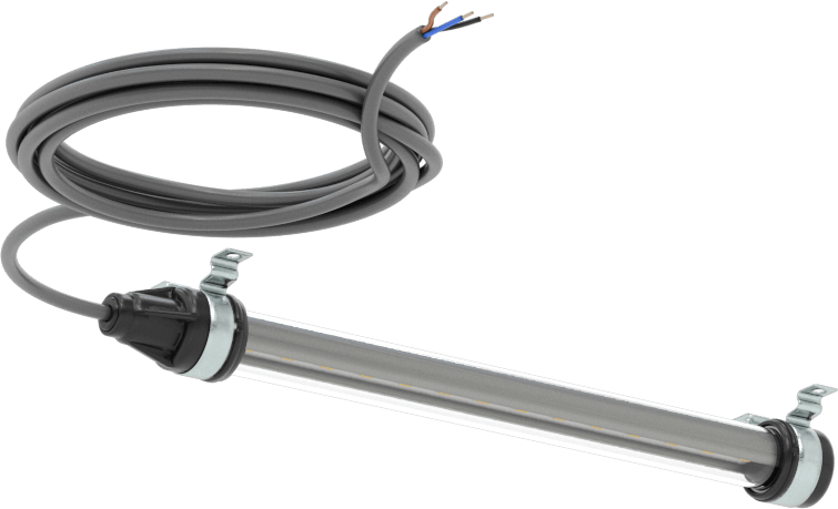 Tehlikeli Ortam Şerit Makinesi Işığı, 12-30V DC, 14-5/8“ Uzunluk x 1-1/2” Yükseklik x 2-1/2" Genişlik Toplam