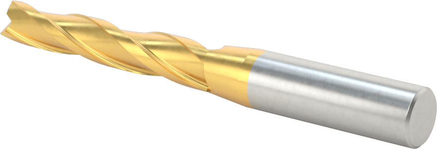 TiN Kaplamalı Kobalt Çelik Konik Kare Uçlu Freze, 1/2 Derece Konik/Yan, 3/8" Freze Çapı, 4-1/4" Toplam Uzunluk