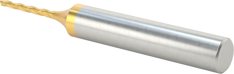 TiN Kaplamalı Kobalt Çelik Konik Kare Uçlu Freze, 1/2 Derece Konik/Yan, 2 mm Freze Çapı, 80 mm Toplam Uzunluk