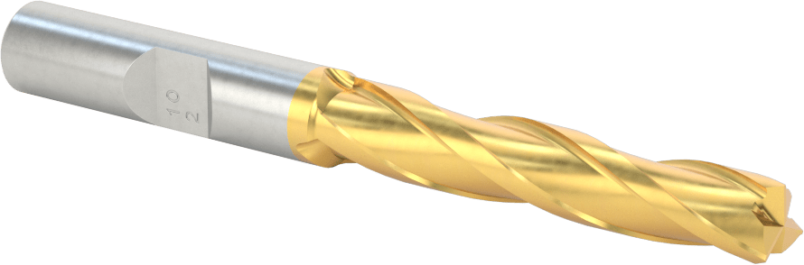 TiN Kaplamalı Kobalt Çelik Konik Kare Uçlu Freze, 1/2 Derece Konik/Yan, 10 mm Freze Çapı, 110 mm Toplam Uzunluk