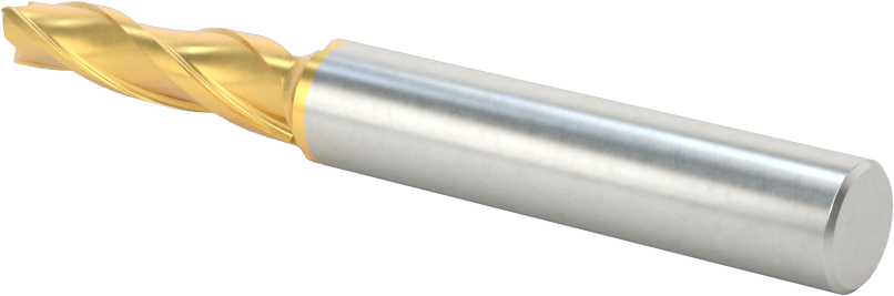 TiN Kaplamalı Kobalt Çelik Konik Kare Uçlu Freze, 2 Derece Konik/Yan, 6 mm Freze Çapı, 80 mm Toplam Uzunluk
