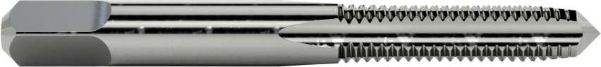 Kaplamasız Yüksek Hızlı Çelik Kılavuz, Standart Pah, M8 x 1,25 mm Diş, 1-1/8" Diş Uzunluğu