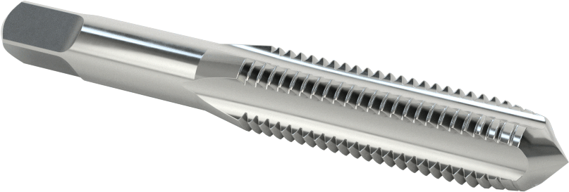 Kaplamasız Yüksek Hızlı Çelik Kılavuz, Standart Pah, M12 x 1,75 mm Diş, 1-21/32" Diş Uzunluğu