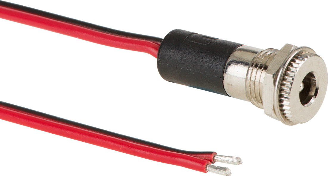 Screw-Together Receptacle with Wire Leads