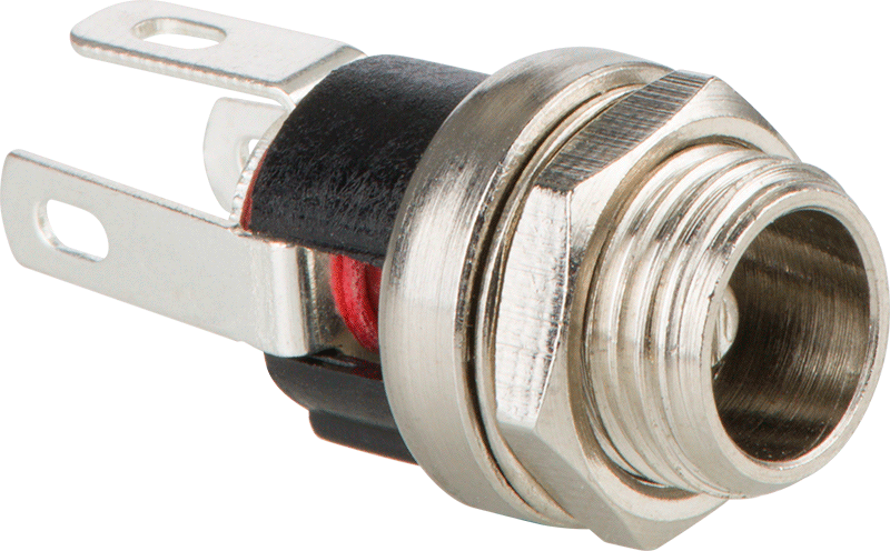 Screw-Together Receptacle with Solder Connection and On Circuit Position