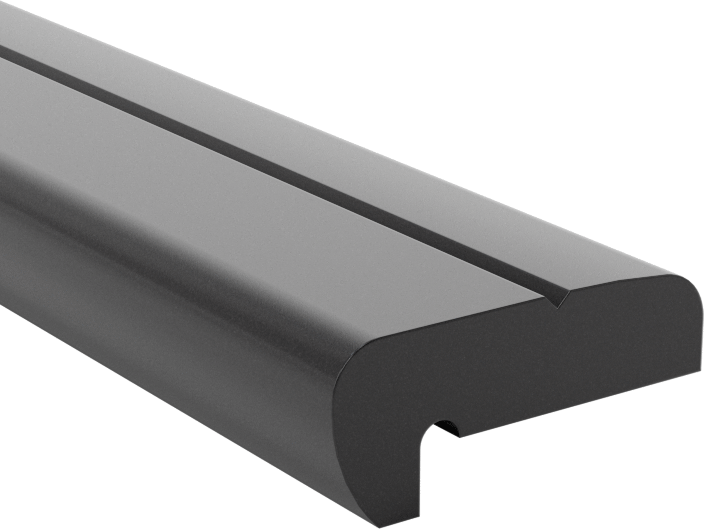 Vinil Plastik Yapıştırmalı Kenar Çıtası, 1/8" İç Yükseklik, 13/16“ Genişlik x 11/32” Dış Yükseklik