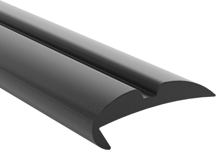 Vinil Plastik Yapıştırmalı Kenar Çıtası, 7/32" İç Yükseklik, 1-5/16“ Genişlik x 15/32” Dış Yükseklik
