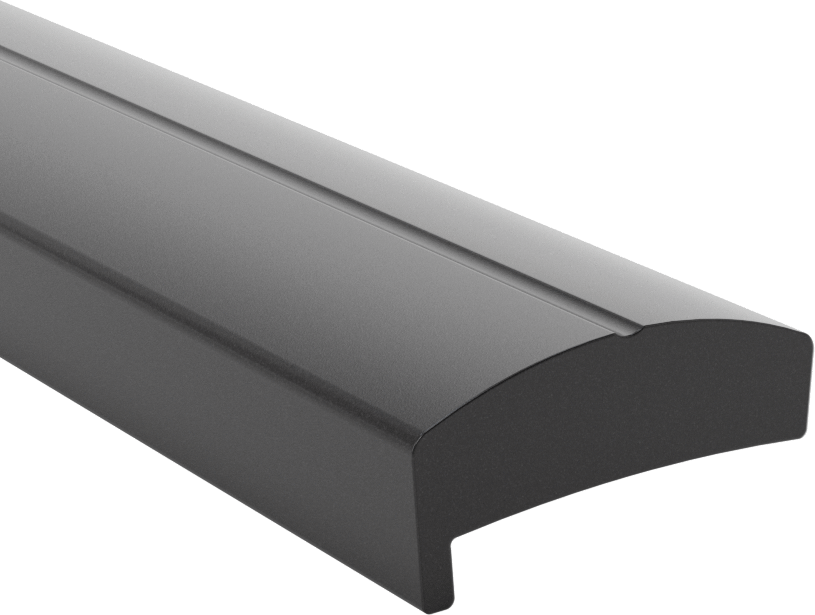 Vinil Plastik Yapıştırmalı Kenar Çıtası, 1/4" İç Yükseklik, 1-9/16“ Genişlik x 3/4” Dış Yükseklik