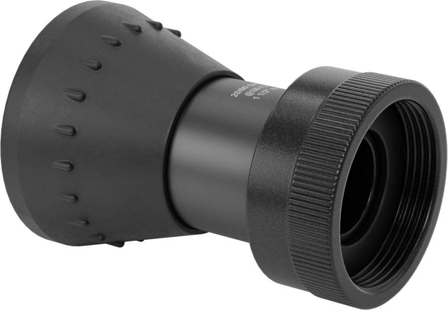 Yangın Söndürme Hortumu için Sprey/Akış Nozulu, Alüminyum, 1-1/2 NH/NST Dişi, 2-3/4" Çap, 4-1/2" Uzunluk