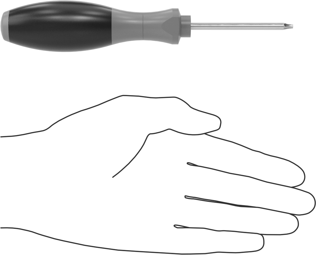 Kurcalamaya Dayanıklı Torx Tornavida, Ultra Grip, T9 Tahrik Boyutu
