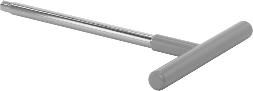 Paslanmaz Çelik T-Saplı Altıgen Anahtar, Yastıklı Tutamak, 1/4" Tahrik Boyutu, 6" Toplam Uzunluk